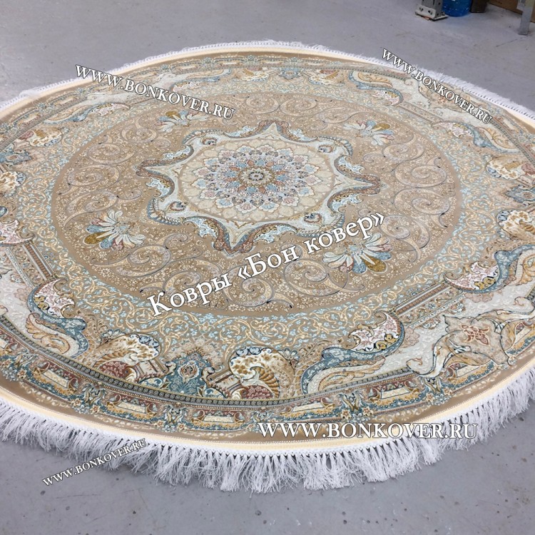 Иранский Ковер Для Гостиной Дизайн 30602 Круг