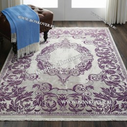Ковер Медальон Для Гостиной Дизайн 30543 Сиреневый