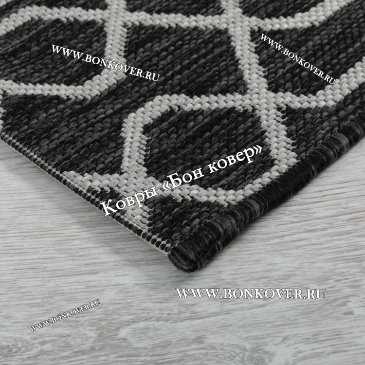 Безворсовый ковер дизайн 89 черный
