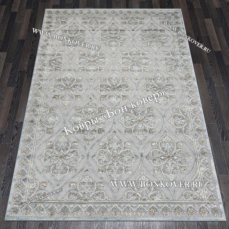 Ковер для гостиной из артшелка дизайн 66 Серый