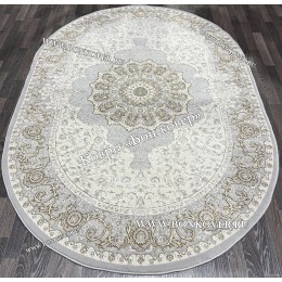 Турецкий Овальный Ковер Для Гостиной Арт 131 Серый