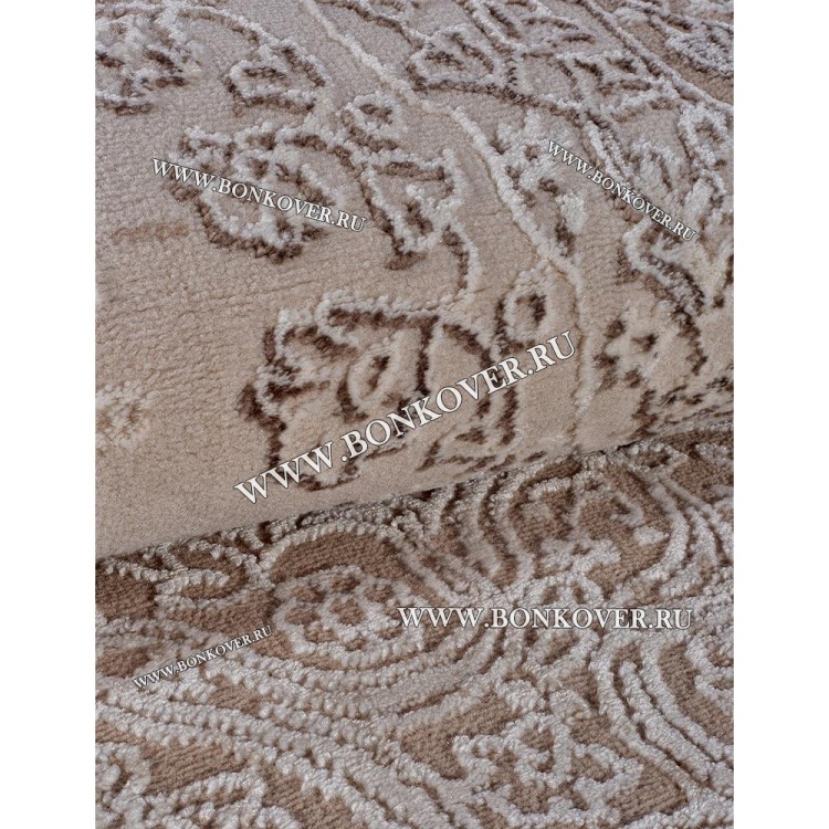 Турецкий Ковер Для Гостиной Дизайн 02 Бежево-Коричневый Прямоугольный